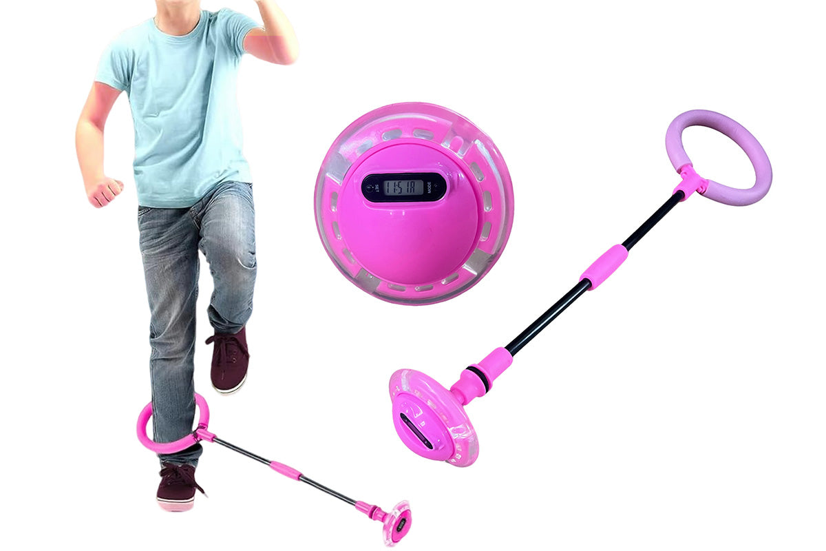 Ankle Skip Ball with Counter Flashing Light-Up Wheel for Kids Age 7 above and Aldults