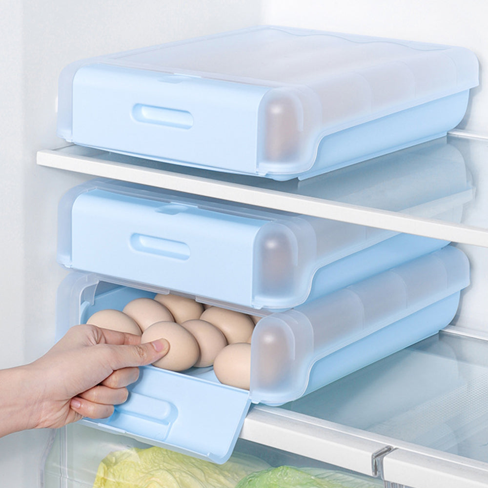34.3x25.2x8.2CM Automatic Scrolling Egg Storage Box Removable Egg Dispenser