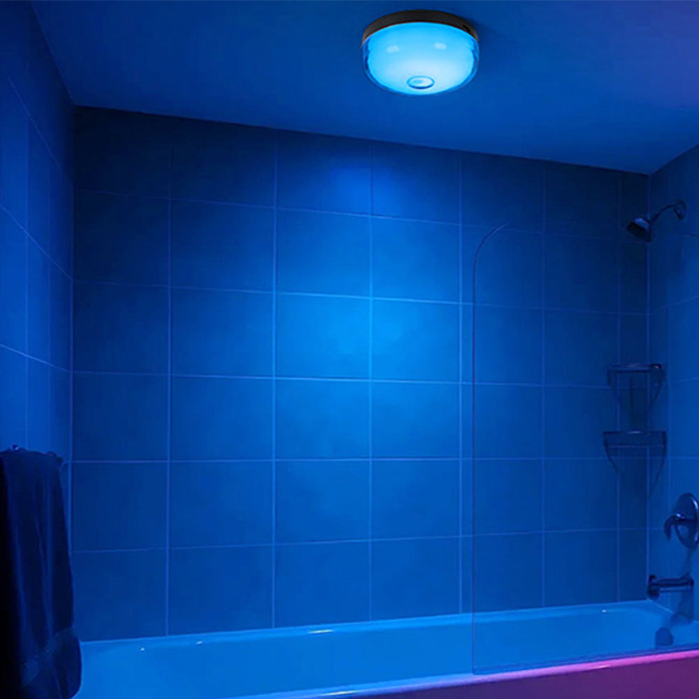 Rechargeable Waterproof Shower Light with 12 RGB Colors Remote and Timer