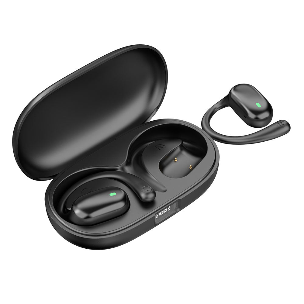 Open Ear Bluetooth Headphones with Noise Cancellation and LED Display Charging Case