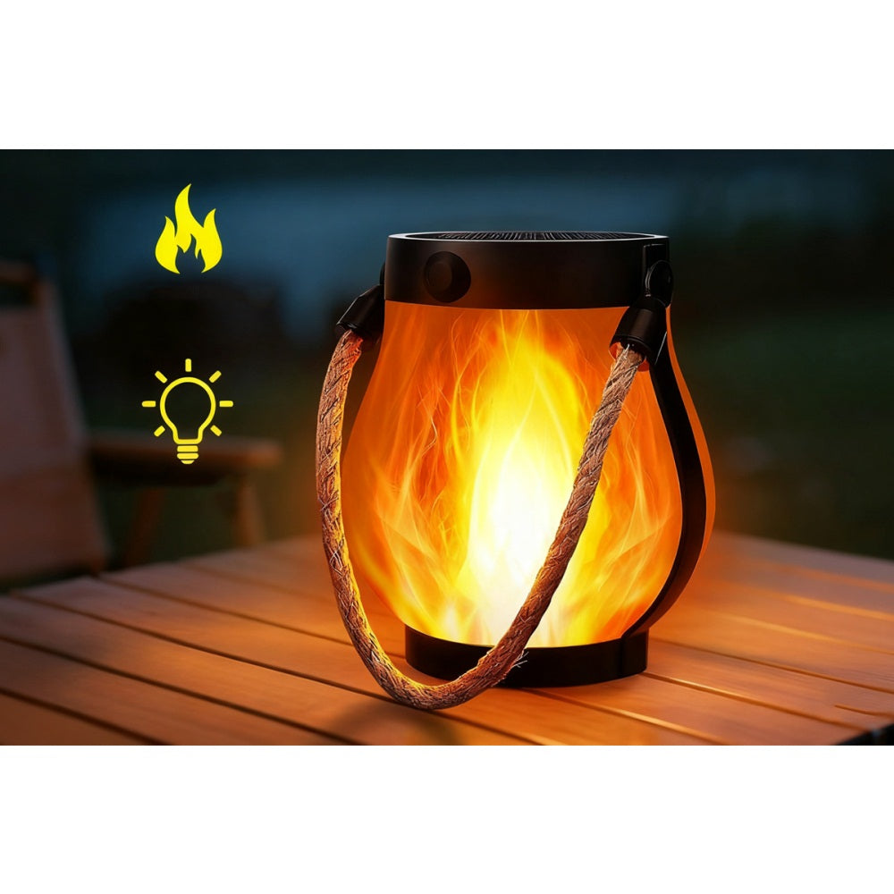 Solar Lanterns Outdoor Waterproof with Realistic Flickering Flame Garden Christmas Decor