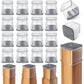 24Pcs TPE Felt Square Chair Leg Floor Protectors Pads Caps for Hardwood Floors
