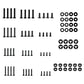 92PCS Universal TV Mount Screw Kit M4 M5 M6 M8 with Spacers Washers Storage Box