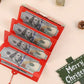 10-Slot Foldable Christmas Red Envelope with Foil Stamping