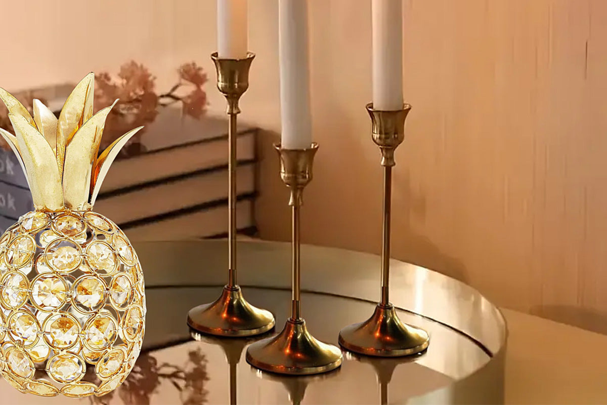 6PCS Vintage Candlestick Holders Set for Wedding Dinner Party Home Decoration