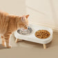 Elevated Double Stainless Steel Pet Food and Water Bowl Set