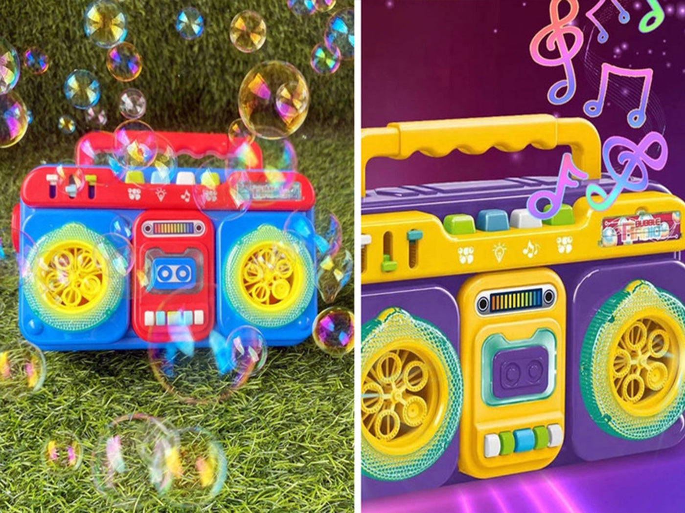 Kid's Automatic Musical Light-Up Bubble Machine Toy