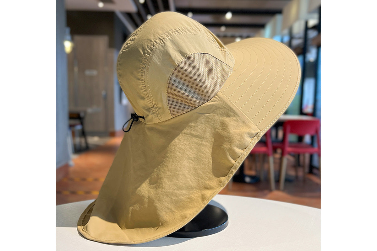 Outdoor Hiking Fishing Hat Sun Protection Unisex Neck Flap Cap Wide Brim