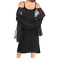 Chiffon Evening Dress Shawl for Weddings Parties 70x170cm