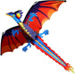 Outdoor Colorful 3D Dragon Flying Kite with 100m Tail Line 1.4m