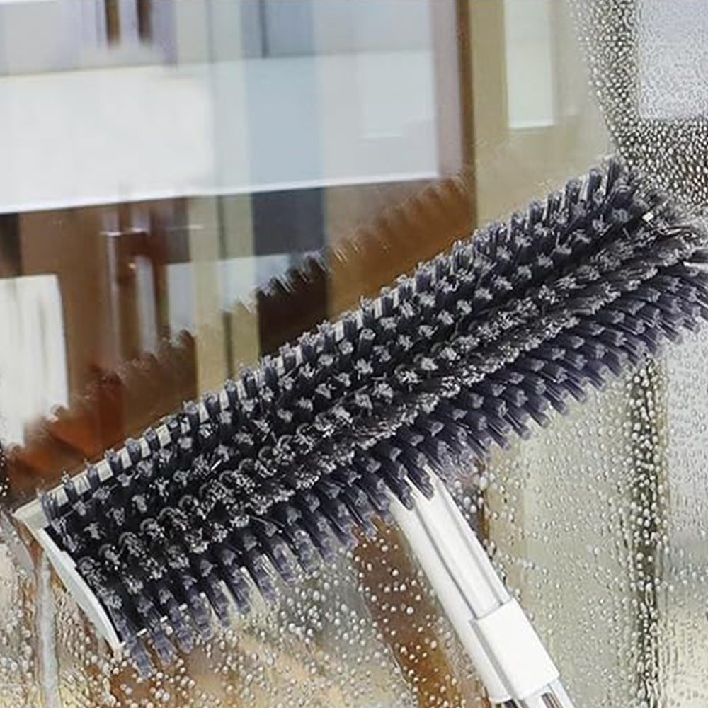Long Handle Floor Scrub Brush Detachable Rotating V-Shaped Head Cleaning Tool