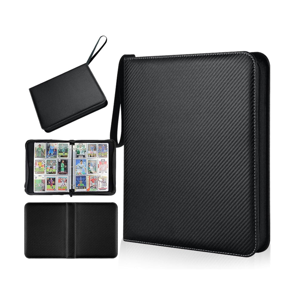 900 Slots 9 Pockets Card Album Collectors Folder Zipper Bag