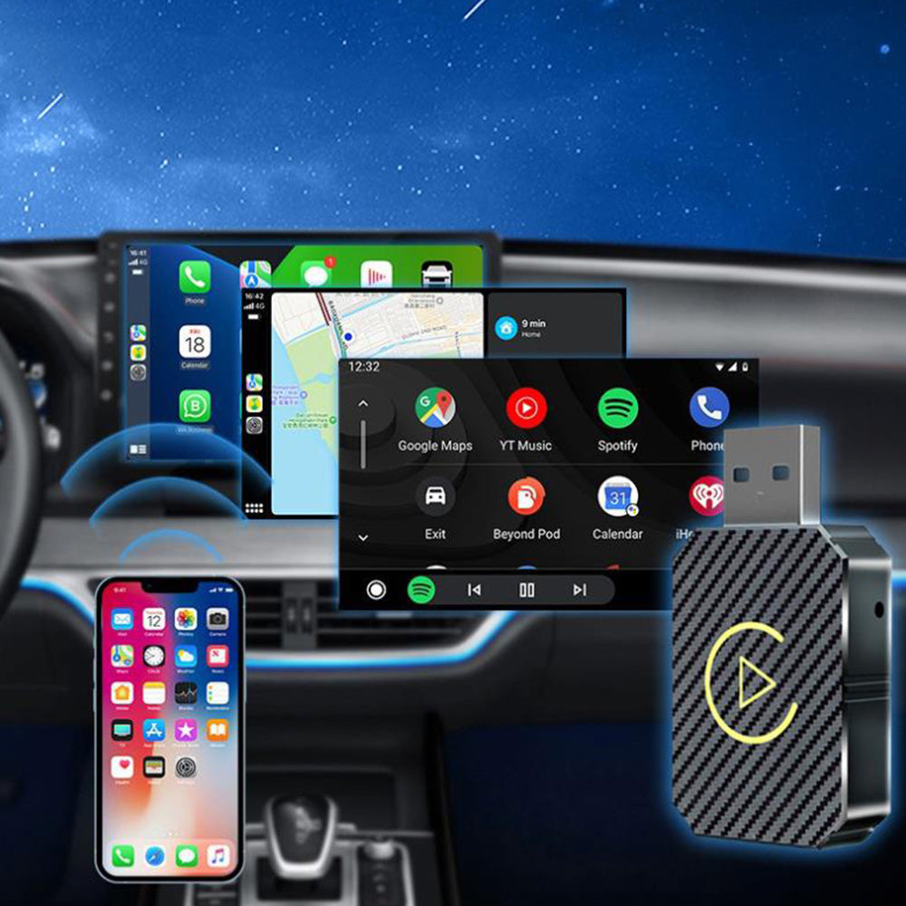 Wireless Android Auto Apple Carplay Adapter USB Car Dongle Connect Box