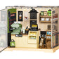 DIY Miniature Dollhouse Kit 3D Puzzle Dollhouse Toy with Dust Cover and Light