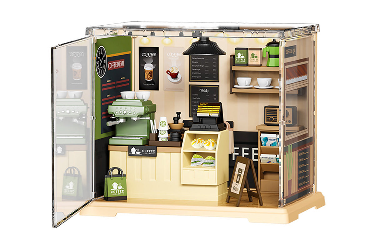 DIY Miniature Dollhouse Kit 3D Puzzle Dollhouse Toy with Dust Cover and Light