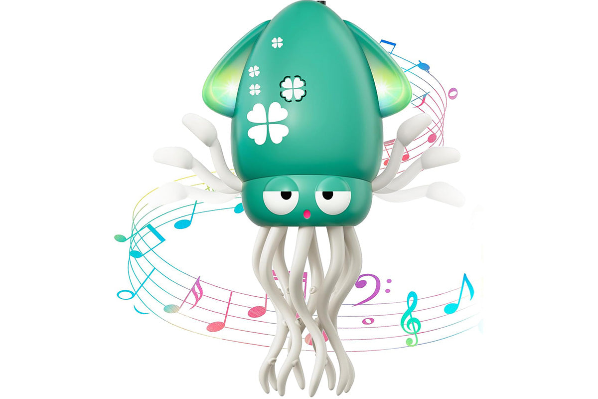 Dancing Octopus Toy Electric Crawling Octopus Tummy Time Toy Dancing Music Squid