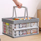 Portable Foldable Storage Basket for Camping Shopping and Home-Grey