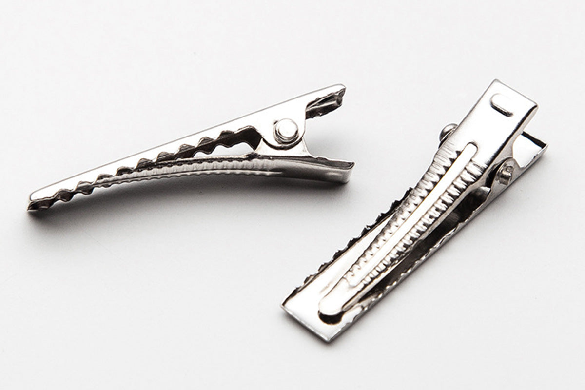 100-Piece Silver Metal Hair Clips for Women