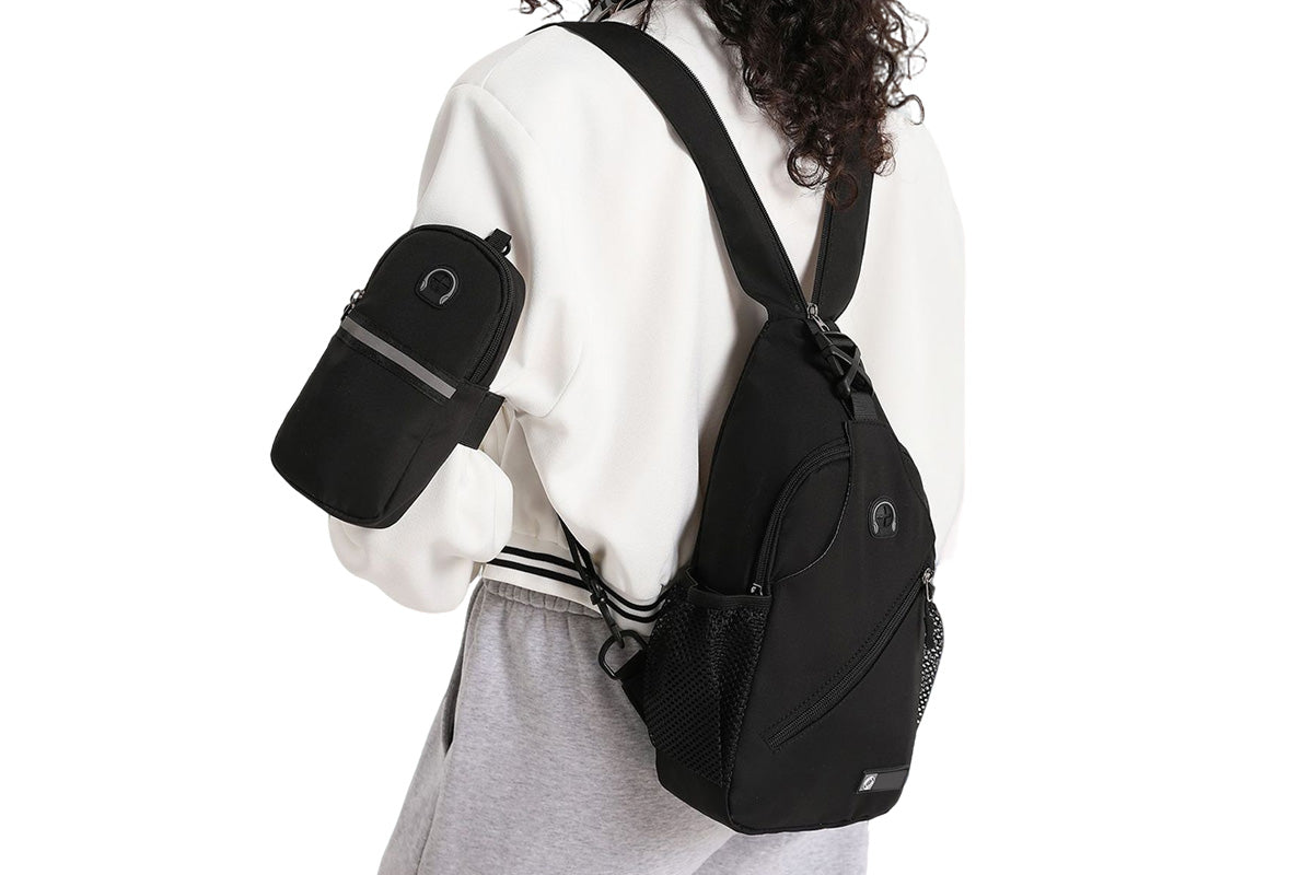 Travel Crossbody Chest Bag for Men and Women Adjustable Sling Backpack