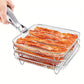 Stainless Steel Air Fryer Grill Rack Baking Tray Dehydrator Accessory