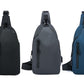 Water-Resistant Sling Bag Anti-Theft Chest Pack Crossbody Backpack with USB Charging Port and Headphone Hole