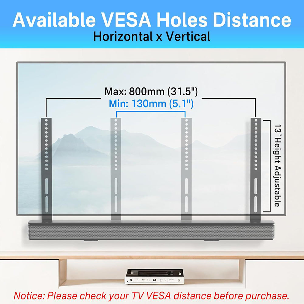 Adjustable TV Wall Bracket Soundbar Mount Holder for Samsung Vizio/Bose LG