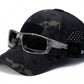 Baseball Cap Adjustable Size Golf Dad Hat with Glasses Holder