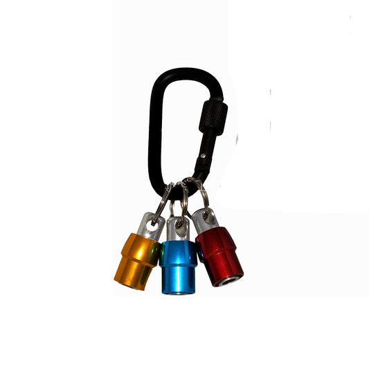 3Pcs 1/4 inch Portable Hex Smooth Screwdriver Bits Holder Extension Bar Keychain Screw Adapter