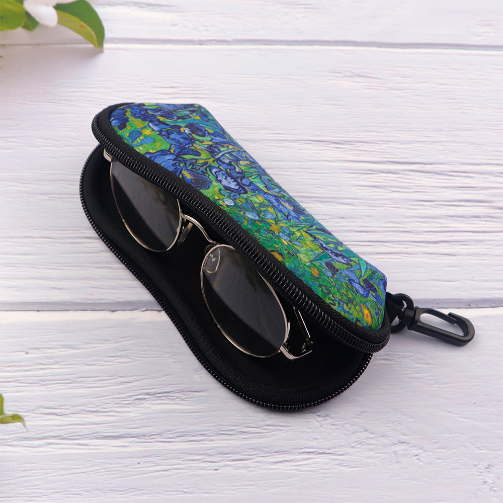 Lightweight Soft Glasses Case Scratch-Resistant Zipper Sunglasses Pouch for Travel and Commuting