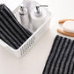 2Pcs Adult Exfoliating Washcloth Ultra-Long Back Scrubber for Shower Bath-Black