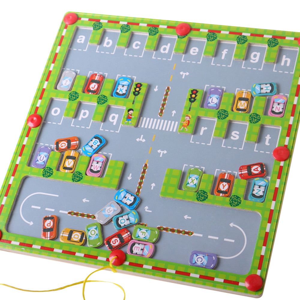 Adhesive Letter Matching Parking Maze Learning Educational Toddler Toy