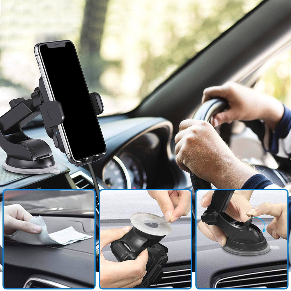 USB Plug Wireless Charger Car Phone Holder for iPhone Samsung