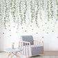 2Pcs Green  Plant Leaves Wall Sticker Self-adhesive Home Decor
