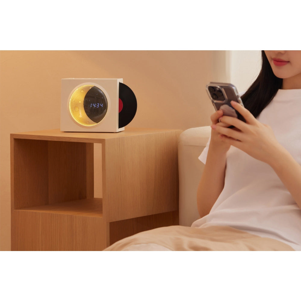 4 in 1 Digital Clock with Bluetooth Music Player Retro CD Simulation Display for Home Decor
