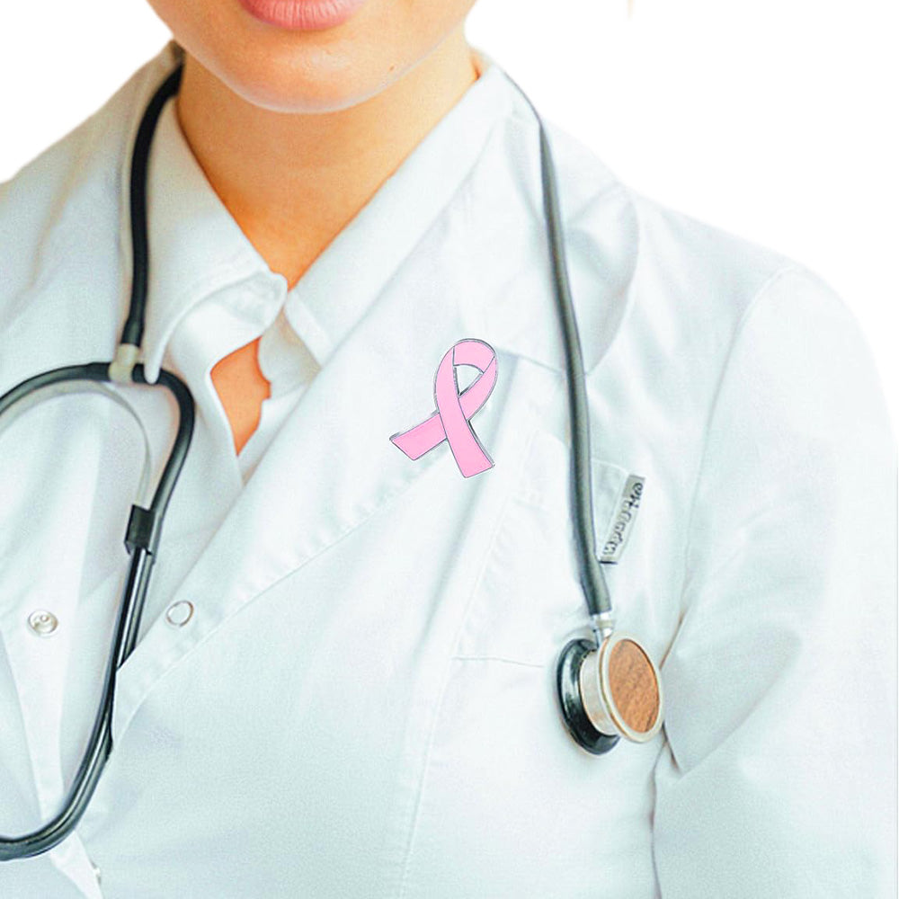 50 Pink Ribbon Enamel Lapel Pins for Womens Charity and Social Events
