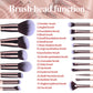 18Pcs Makeup Brushes Set with Makeup Sponges and Storage Bucket