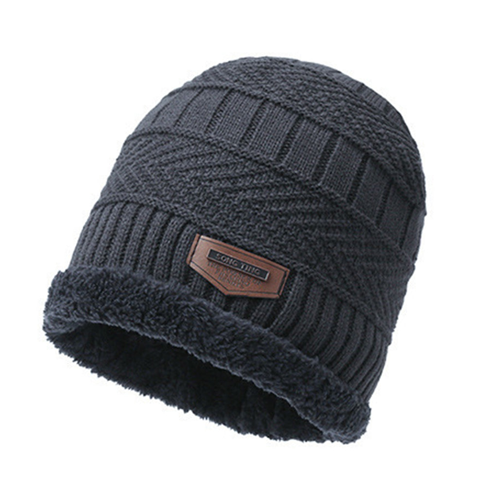 Beanie Hat with Scarf Set Warm Polyester for Men and Women Winter Outdoor Activities