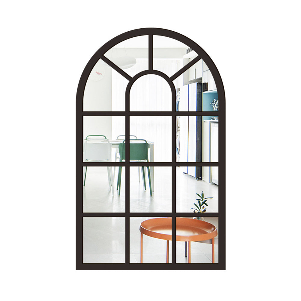 Self-adhesive Rectangular Acrylic Wall Mirror Window Sticker Decals-Arched