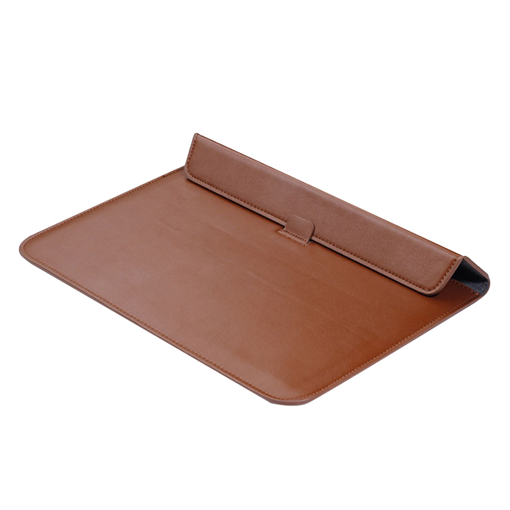 2Pcs PU Leather Sleeve Case Laptop Bag with Stand for Macbook 11 13 15 inches