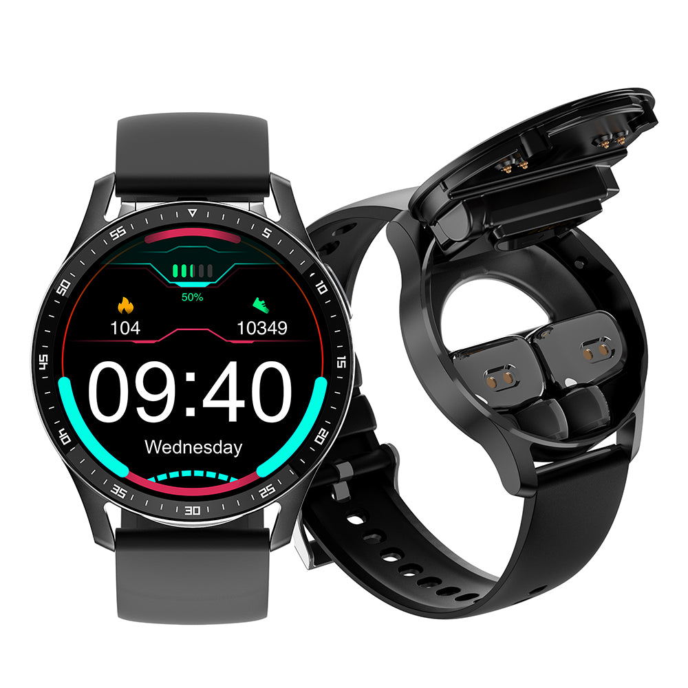 X7 Waterproof Smart Watch Touch Screen Sports Fitness Tracker Heart Rate Monitor with TWS Bluetooth Earphones