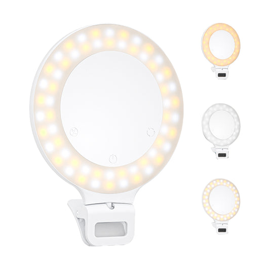 3 Light Mode Selfie Light Adjustable Brightness Clip on Light for Phone