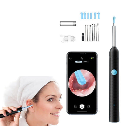 1080P WiFi Ear Wax Removal Ear Cleaning Endoscope with 6 LED Light for iOS Android Smartphones