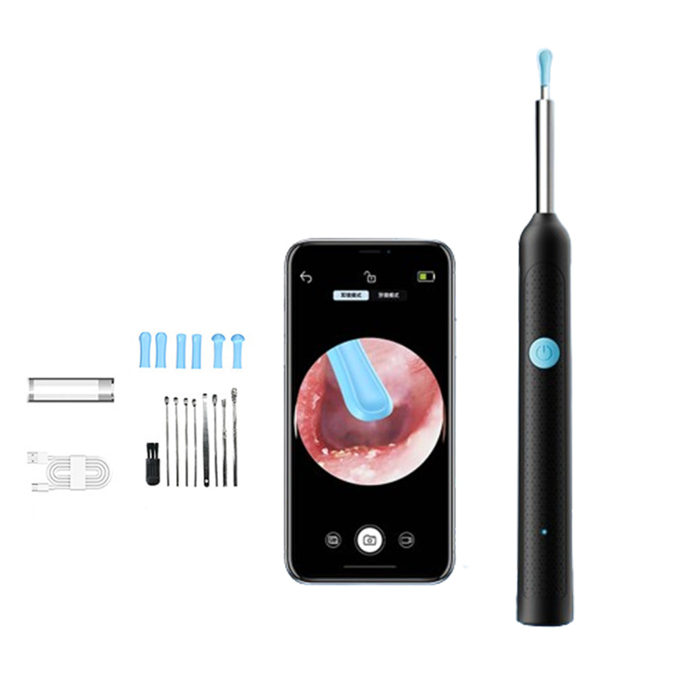 1080P WiFi Ear Wax Removal Ear Cleaning Endoscope with 6 LED Light for iOS Android Smartphones