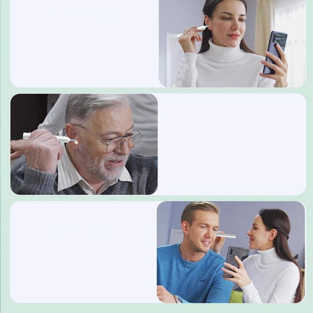 1080P WiFi Ear Wax Removal Ear Cleaning Endoscope with 6 LED Light for iOS Android Smartphones