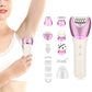 6-in-1 Painless Electric Shaver for Women Cordless Face Foot Body Hair Grooming Set