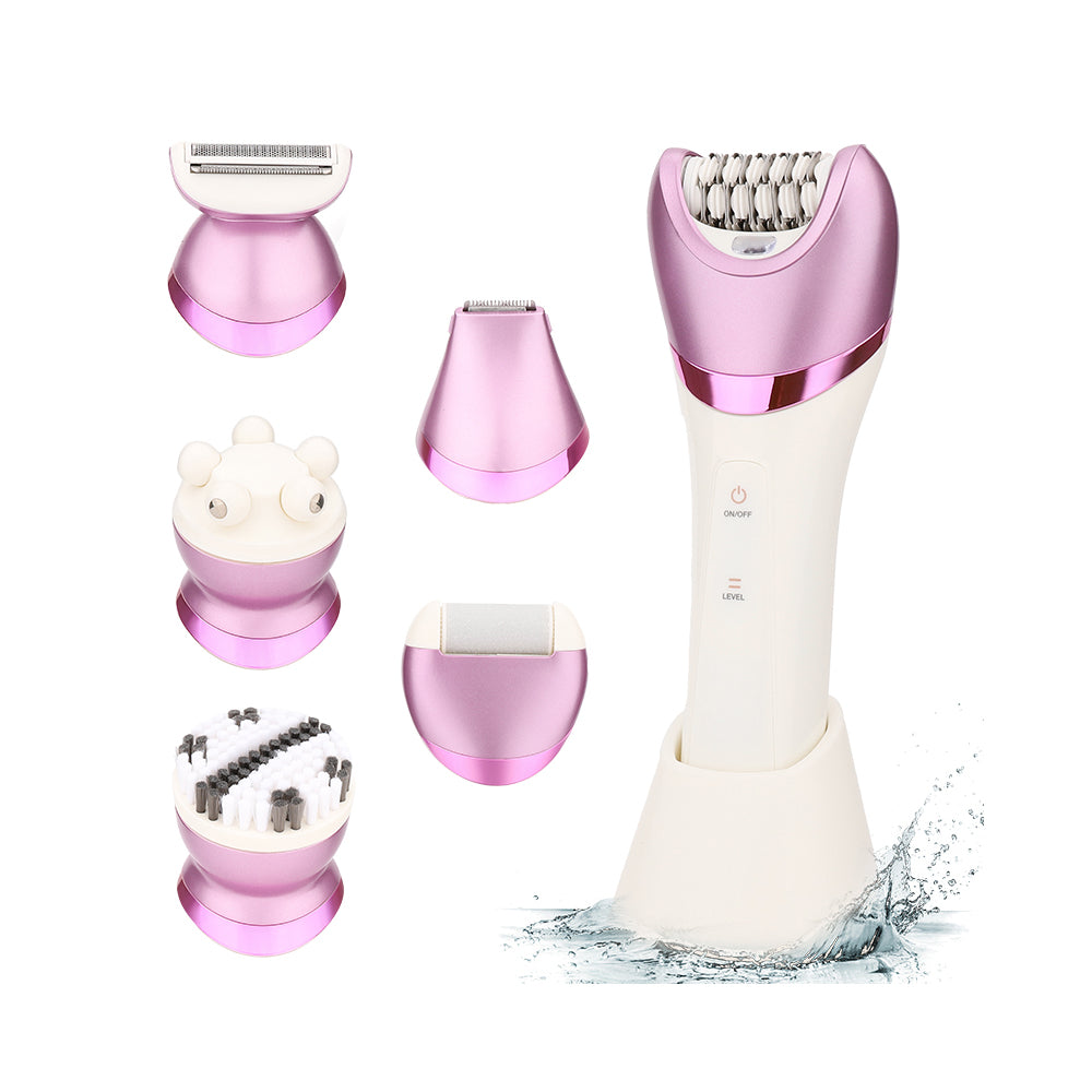 6-in-1 Painless Electric Shaver for Women Cordless Face Foot Body Hair Grooming Set