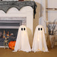 2 Pieces Halloween Ghost Figurines with LED Lights for Indoor and Outdoor Decor