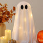 2 Pieces Halloween Ghost Figurines with LED Lights for Indoor and Outdoor Decor