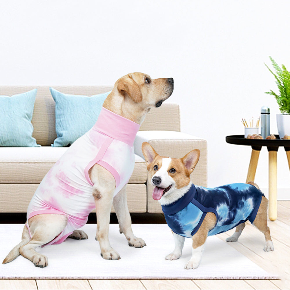 Dog Recovery Suit Pet Recovery Shirt Dog Abdominal Wounds Bandages Prevent Licking Care Clothes