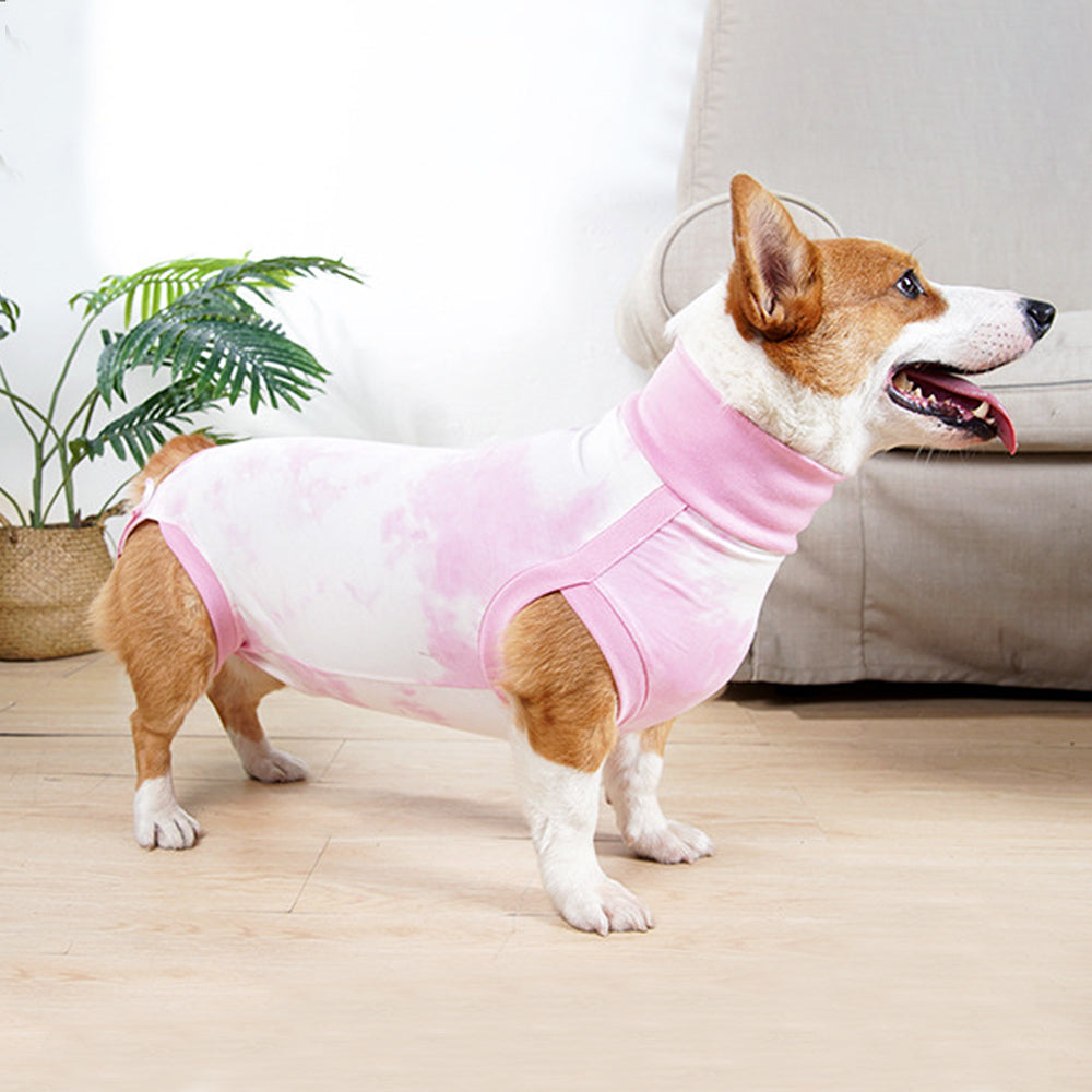 Dog Recovery Suit Pet Recovery Shirt Dog Abdominal Wounds Bandages Prevent Licking Care Clothes